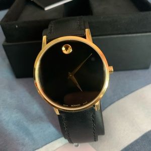 Movado Meuseum men watch 40mm leather